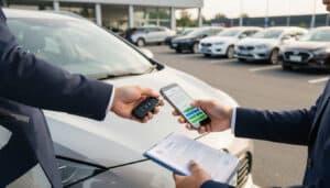 Transaction automobile sécurisée du paiement à la remise